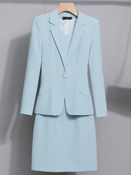 two piece dress spring autumn blue beige black pink ladies skirt suit blazer women business interview work wear solid formal set 230324, White
two piece dress spring autumn blue beige black pink ladies skirt suit blazer women business interview work wear solid formal set 230324, White