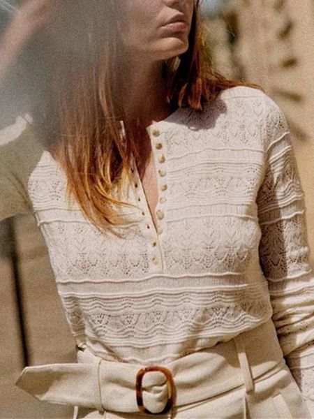 women's knits tees white or black hollow out sweater long sleeve temperament front buttons knitwears female oneck jumper early autumn 2
women's knits tees white or black hollow out sweater long sleeve temperament front buttons knitwears female oneck jumper early autumn 2