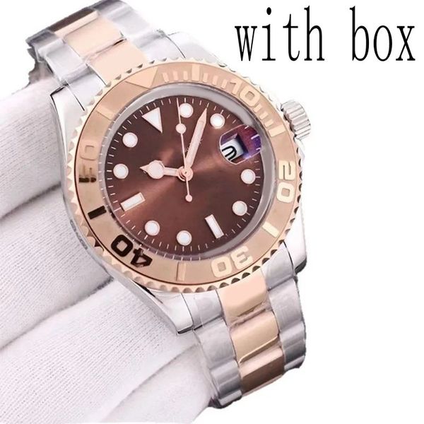 automatic watch 226659 designer watch 40mm stainless steel plated gold silver reloj yachtmaster business life aaa mens watch casual fashion, Slivery;brown 
automatic watch 226659 designer watch 40mm stainless steel plated gold silver reloj yachtmaster business life aaa mens watch casual fashion, Slivery;brown