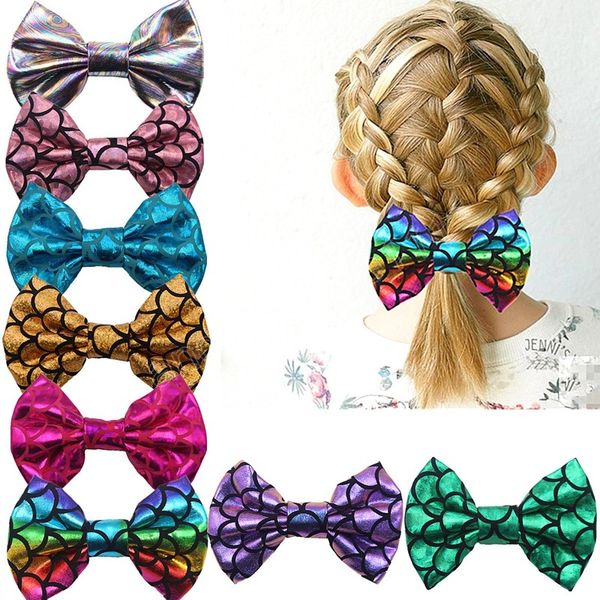 4 inches shining fish scale pattern bowknot baby hair clips colorful handmade bows toddler ponytail hairpins kids gifts, Slivery;white
4 inches shining fish scale pattern bowknot baby hair clips colorful handmade bows toddler ponytail hairpins kids gifts, Slivery;white