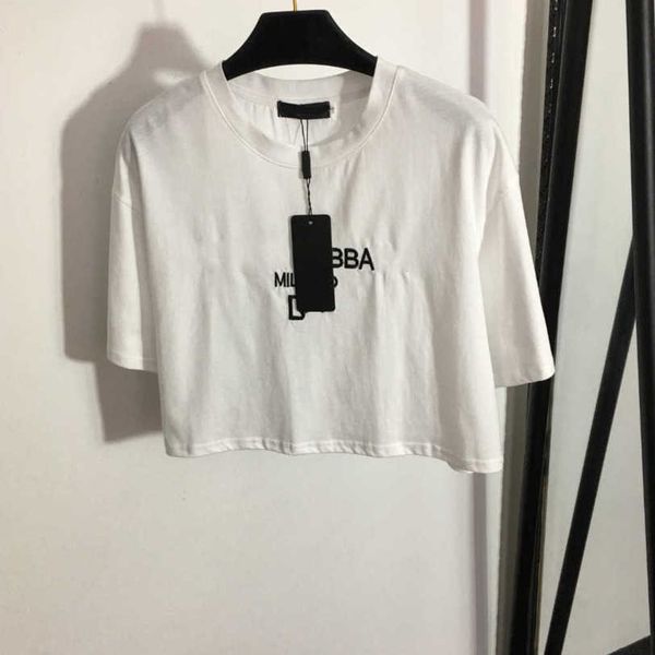 23ss women t shirt brand designer clothes round neck pure cotton chest embroidered letter short sleeve short crop t-shirt womens t-shirt fas, White
23ss women t shirt brand designer clothes round neck pure cotton chest embroidered letter short sleeve short crop t-shirt womens t-shirt fas, White
