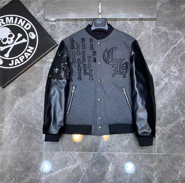 flocking leather sleeves baseball coat uniform luxury jacket rhudes single breasted warm jackets couples women men varsity coats m2573387, Black;brown
flocking leather sleeves baseball coat uniform luxury jacket rhudes single breasted warm jackets couples women men varsity coats m2573387, Black;brown