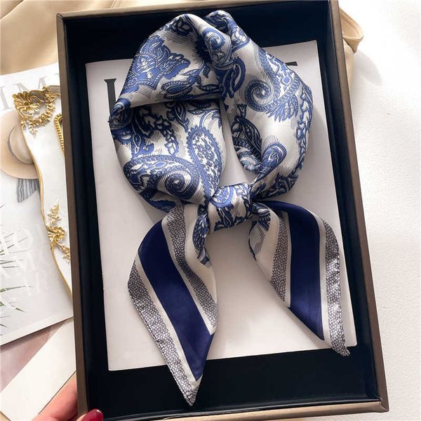 sarongs paisley print satin silk scarf for women luxury 70cm square headscarf hair bands ribbon female neckercheif wrist wrap shawl new p230, Blue;gray
sarongs paisley print satin silk scarf for women luxury 70cm square headscarf hair bands ribbon female neckercheif wrist wrap shawl new p230, Blue;gray