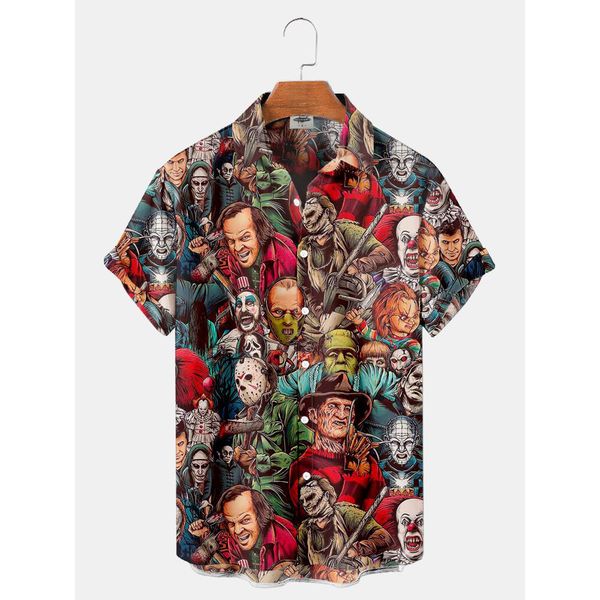 men's casual shirts summer men's t-shirts 3d printed horror pattern hawaiian fashion designer men's horror shirts day of the, White;black
men's casual shirts summer men's t-shirts 3d printed horror pattern hawaiian fashion designer men's horror shirts day of the, White;black