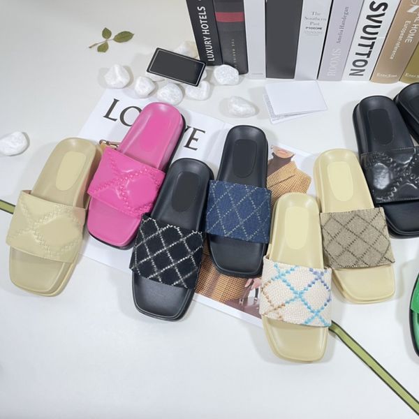 designer slippers canvas leather thick bottom sandals rubber monograms embroidery slides platform wedges beach basketball mule embroidered s, Black
designer slippers canvas leather thick bottom sandals rubber monograms embroidery slides platform wedges beach basketball mule embroidered s, Black