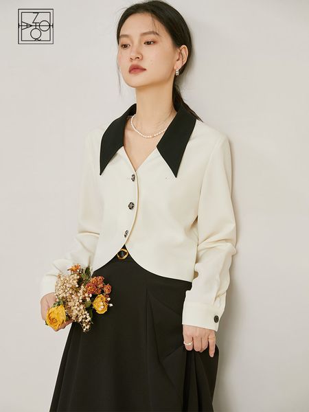 women's jackets ziqiao hepburn style women spring short coat 2023 temperament lapel design single breasted office lady 230323, Black;brown
women's jackets ziqiao hepburn style women spring short coat 2023 temperament lapel design single breasted office lady 230323, Black;brown