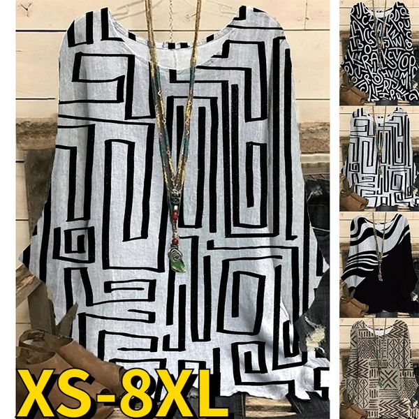 womens tshirt winter ladies loose round neck tshirt retro pullover autumn women casual oversized long sleeve abstract printing clothing 2303, White
womens tshirt winter ladies loose round neck tshirt retro pullover autumn women casual oversized long sleeve abstract printing clothing 2303, White