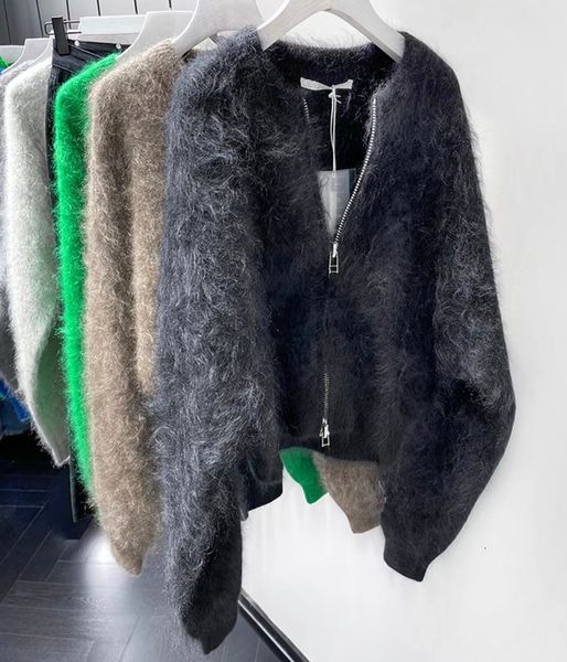 women's knits tees mink cashmere sweater zipper jacket light luxury cardigan soft and fluffy thick knit jz093 230324, White
women's knits tees mink cashmere sweater zipper jacket light luxury cardigan soft and fluffy thick knit jz093 230324, White