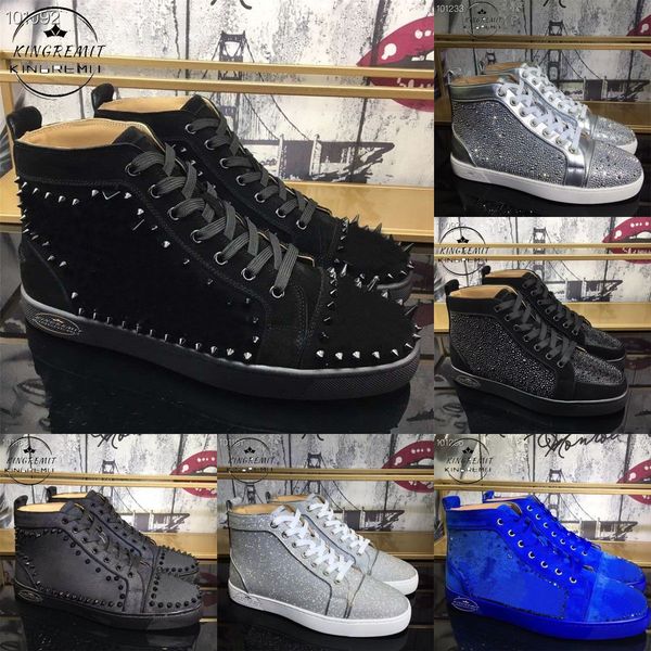 spikes casual shoes men women canvas sneaker rhinestone rubber shoe high summer shinny shoes with box, Black
spikes casual shoes men women canvas sneaker rhinestone rubber shoe high summer shinny shoes with box, Black
