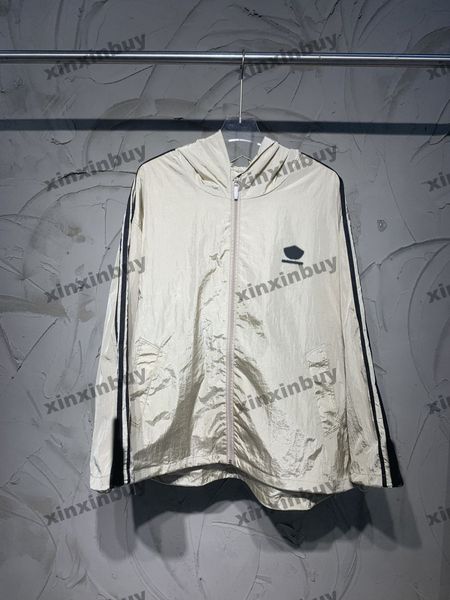 xinxinbuy men designer coat jacket hoodie paris letter ribbon stripe windbreak long sleeve women black khaki blue grey xs-xl, Black;brown
xinxinbuy men designer coat jacket hoodie paris letter ribbon stripe windbreak long sleeve women black khaki blue grey xs-xl, Black;brown