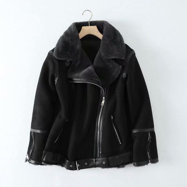 women's jackets winter women jacket faux leather fur splicing coat moto bike thickness overcoat snow warm outwear with belt 230324, Black;brown
women's jackets winter women jacket faux leather fur splicing coat moto bike thickness overcoat snow warm outwear with belt 230324, Black;brown