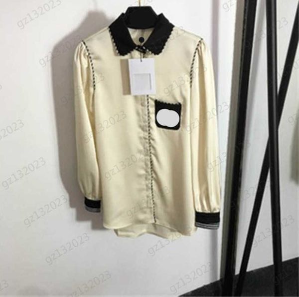 luxury blouses brand classic logo decorative pocket bump color lapel fashion shirts striped pack edge design pleated long-sleeved joker blou, White
luxury blouses brand classic logo decorative pocket bump color lapel fashion shirts striped pack edge design pleated long-sleeved joker blou, White