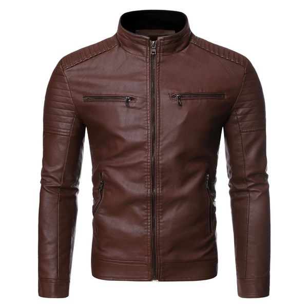 men's leather faux spring winter casual skin jacket coat men pu zipper mens stand collar biker motorcycle s windbreaker 4xl 230324, Black
men's leather faux spring winter casual skin jacket coat men pu zipper mens stand collar biker motorcycle s windbreaker 4xl 230324, Black