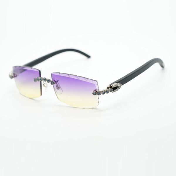 blue bouquet diamond eyewear frames 3524031 sunglasses with black wood legs and 57mm cut lens, White;black 
blue bouquet diamond eyewear frames 3524031 sunglasses with black wood legs and 57mm cut lens, White;black