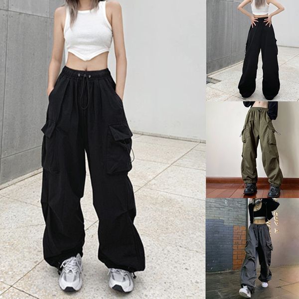 women's pants y2k streetwear cargo joggers techwear wide leg pockets korean harajuku casual solid baggy straight trousers 230323, Black;white
women's pants y2k streetwear cargo joggers techwear wide leg pockets korean harajuku casual solid baggy straight trousers 230323, Black;white