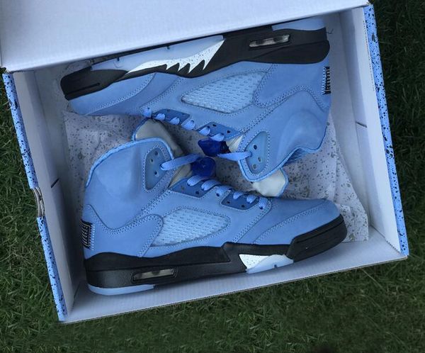 5 unc mens basketball shoes 5s university blue/black-white womens sports sneakers dv1310-401 with original box us5.5-12
5 unc mens basketball shoes 5s university blue/black-white womens sports sneakers dv1310-401 with original box us5.5-12