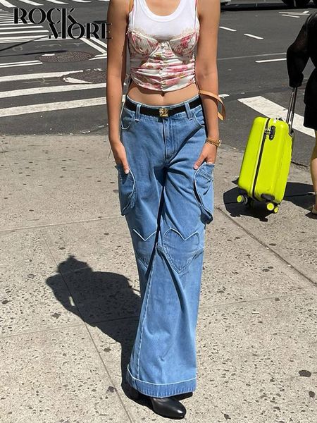 women's jeans rockmore harajuku baggy vintage bf style streetwear allmatch loose fashion femme wide leg denim trousers y2k 230324, Blue
women's jeans rockmore harajuku baggy vintage bf style streetwear allmatch loose fashion femme wide leg denim trousers y2k 230324, Blue