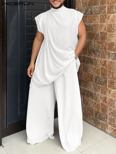 men's tracksuits incerun men sets muslim clothing oneck short sleeve t shirt wide leg pants two pieces solid baggy men casual suits 7 2, Gray
men's tracksuits incerun men sets muslim clothing oneck short sleeve t shirt wide leg pants two pieces solid baggy men casual suits 7 2, Gray