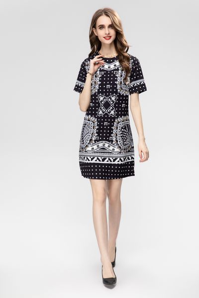 casual dress original designer polka dot flower print handmade beaded spring/summer 2023 short sleeve loose round neck dress, Black;gray
casual dress original designer polka dot flower print handmade beaded spring/summer 2023 short sleeve loose round neck dress, Black;gray