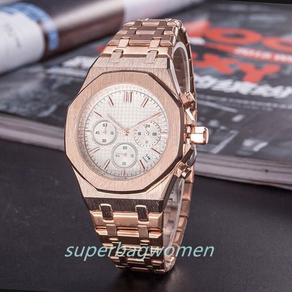 men's women watch rose gold stanless steel 42mm vk chronograph quartz movement sports men watches cndh c1-1-71, Slivery;brown
men's women watch rose gold stanless steel 42mm vk chronograph quartz movement sports men watches cndh c1-1-71, Slivery;brown