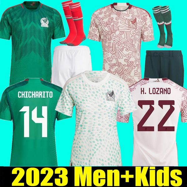 s-4xl 2022 2023 mexico soccer jersey fans player version h. losano chicharito g dos santos 22 23 24 football shirt men and kids sets uniform, Black
s-4xl 2022 2023 mexico soccer jersey fans player version h. losano chicharito g dos santos 22 23 24 football shirt men and kids sets uniform, Black