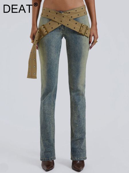 women's jeans deat fashion women' denim pants slim canvas belt low waist full length zipper straight pencil summer 2023 17a7308 23, Blue
women's jeans deat fashion women' denim pants slim canvas belt low waist full length zipper straight pencil summer 2023 17a7308 23, Blue