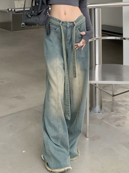 women's jeans adagirl y2k denim trousers for women vintage baggy cargo streetwear korean style retro wide leg straight pants alt bottom, Blue
women's jeans adagirl y2k denim trousers for women vintage baggy cargo streetwear korean style retro wide leg straight pants alt bottom, Blue