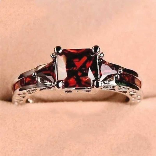 band rings personality square red crystal zircon ring delicate wedding rings for women aaa red zircon handmade ladies engagement rings aa230, Silver
band rings personality square red crystal zircon ring delicate wedding rings for women aaa red zircon handmade ladies engagement rings aa230, Silver