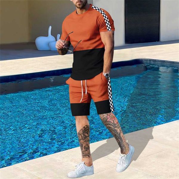 2023 summer short sleeve shorts athletic casual colorblocking featured round neck t-shirt set, White;black
2023 summer short sleeve shorts athletic casual colorblocking featured round neck t-shirt set, White;black