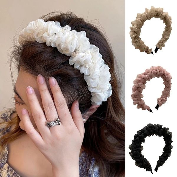 solid color mesh pleated headbands fashion hair accessories for women trend casual ruffle hairband hair band girl headwear, Slivery;white
solid color mesh pleated headbands fashion hair accessories for women trend casual ruffle hairband hair band girl headwear, Slivery;white