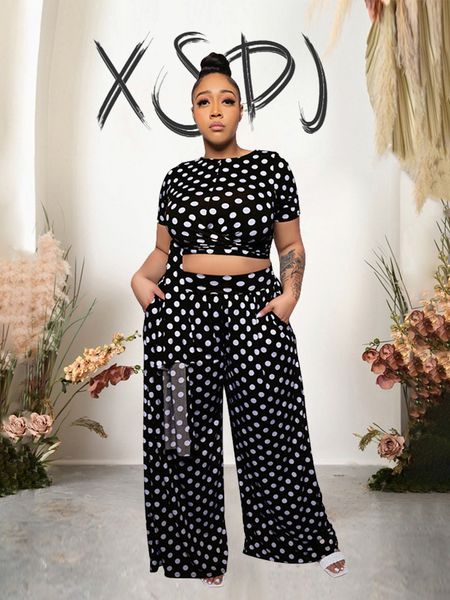 women's plus size pants polka dot suit woman black white and set casual two piece sets outifits wholesale drop 230324
women's plus size pants polka dot suit woman black white and set casual two piece sets outifits wholesale drop 230324