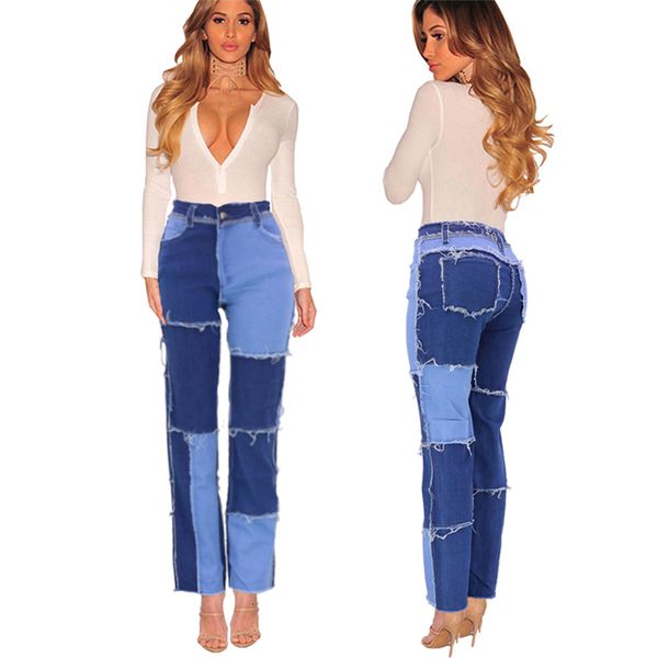 women's jeans 2023 spring summer fashion beggar patchwork midwaist highelastic personalized rock trend h299 230324, Blue
women's jeans 2023 spring summer fashion beggar patchwork midwaist highelastic personalized rock trend h299 230324, Blue