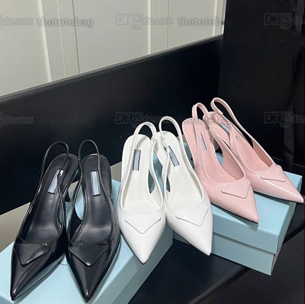 fashion brushed leather slingback pumps logo printed dress shoes luxury black white pink 75mm high-heeled wedding sandal new women designer
fashion brushed leather slingback pumps logo printed dress shoes luxury black white pink 75mm high-heeled wedding sandal new women designer