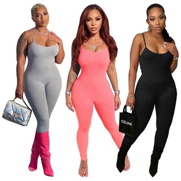 2023 women skinny jumpsuits fashion casual rompers sleeveless pants summer solid color clothes dhl 9485, Black;white
2023 women skinny jumpsuits fashion casual rompers sleeveless pants summer solid color clothes dhl 9485, Black;white