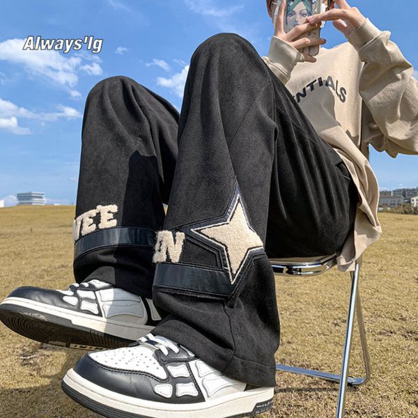 men's pants deeptown embroidered casual men loose straight trousers male streetwear hip hop sweatpants y2k harajuku spring 230324, Black
men's pants deeptown embroidered casual men loose straight trousers male streetwear hip hop sweatpants y2k harajuku spring 230324, Black