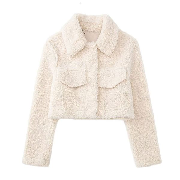 women's jacket fashion with flap thick warm fleece crop coat vintage long sleeve snapbutton female outerwear chic 230323, Black;brown
women's jacket fashion with flap thick warm fleece crop coat vintage long sleeve snapbutton female outerwear chic 230323, Black;brown