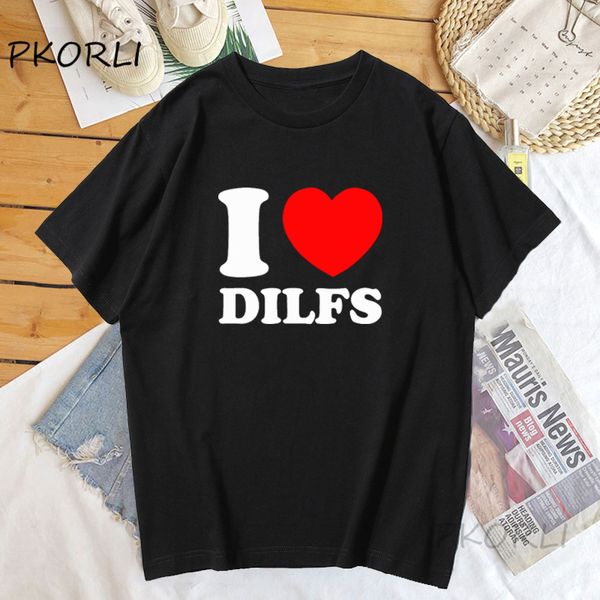 womens tshirt i love dilfs cotton tshirt summer clothing for women funny graphic t shirt casual short sleeve woman 230323, White
womens tshirt i love dilfs cotton tshirt summer clothing for women funny graphic t shirt casual short sleeve woman 230323, White
