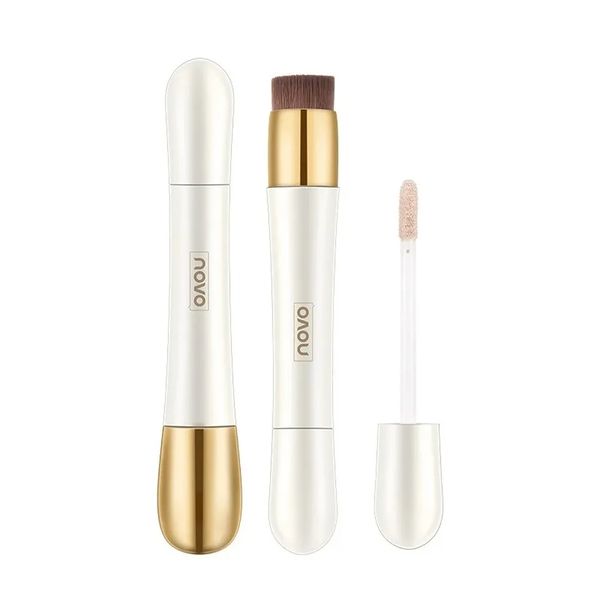 

Duo Cleansing Beautifying Liquid Concealer Double Head Corrector with Brush Covering Dark Circles Spots Acne Contour Face Makeup, Mixed color