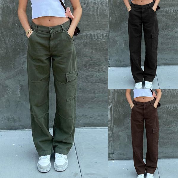 women's jean denim army green black brown solid color casual fashion chic female cool girls streetwear 230324, Blue
women's jean denim army green black brown solid color casual fashion chic female cool girls streetwear 230324, Blue