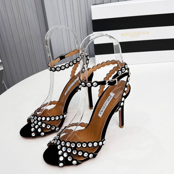 aquazzura rhinestones tequila 105 sandal pvc heeled stiletto heels cross open toe women's luxury genuine leather outsole evening party, Black
aquazzura rhinestones tequila 105 sandal pvc heeled stiletto heels cross open toe women's luxury genuine leather outsole evening party, Black