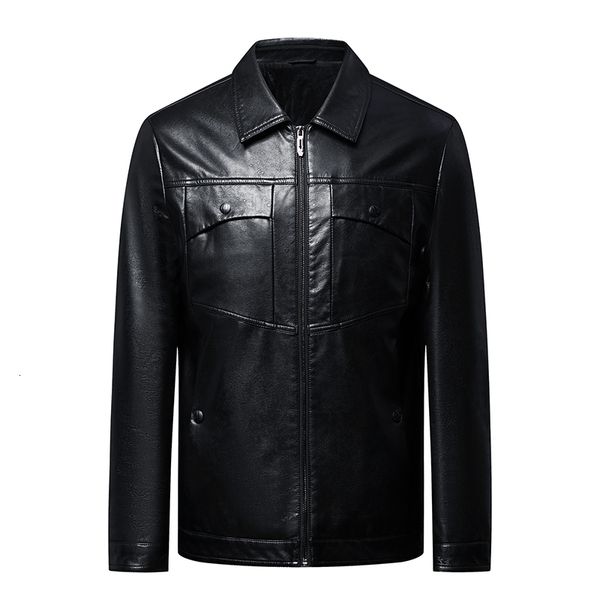men's leather faux s7xl plus size stylish and comfortable washed motorcycle up casual versatile lapel business slim jacket 230324, Black
men's leather faux s7xl plus size stylish and comfortable washed motorcycle up casual versatile lapel business slim jacket 230324, Black