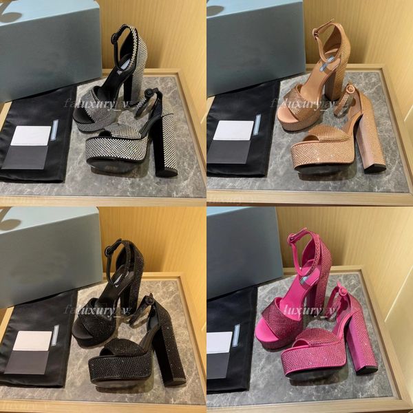 designer sandals women high heels woody mules golden crystal embellished ankle-strap platform sandals chunky heels rhinestones high heeled s, Black
designer sandals women high heels woody mules golden crystal embellished ankle-strap platform sandals chunky heels rhinestones high heeled s, Black