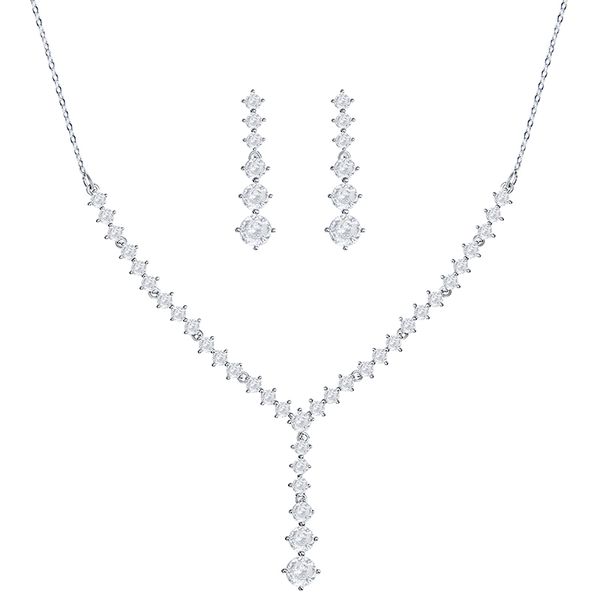 necklace earrings zircon bridal wedding jewelry sets for brides bridesmaid prom costume accessories for women, Slivery;golden
necklace earrings zircon bridal wedding jewelry sets for brides bridesmaid prom costume accessories for women, Slivery;golden