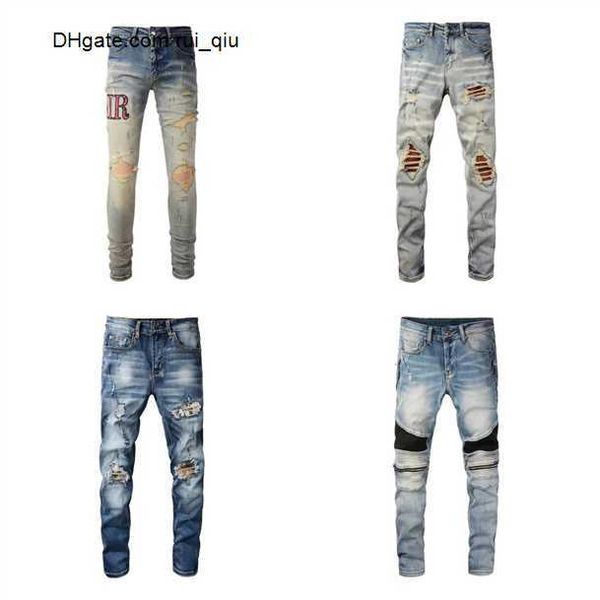 black men ripped jeans baggy designer pants for middle waist slim fit leopard patch long light blue printing cotton self-cultivation make
black men ripped jeans baggy designer pants for middle waist slim fit leopard patch long light blue printing cotton self-cultivation make