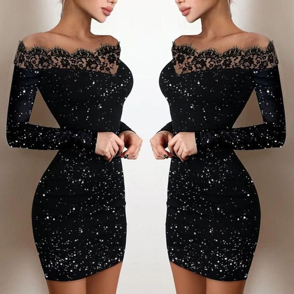 casual dresses lace women mini dress long sleeve slash neck turtleneck dress night club party bodycon dress elegant princess dress 230323, Black;gray
casual dresses lace women mini dress long sleeve slash neck turtleneck dress night club party bodycon dress elegant princess dress 230323, Black;gray