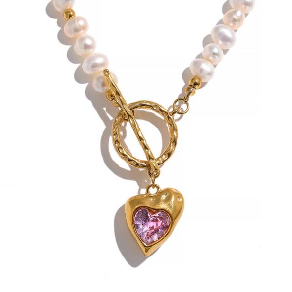 natural freshwater pearl pendant necklaces heart stainless steel cubic zirconia pendant necklace aesthetic luxury chain jewelry women gift, Silver
natural freshwater pearl pendant necklaces heart stainless steel cubic zirconia pendant necklace aesthetic luxury chain jewelry women gift, Silver