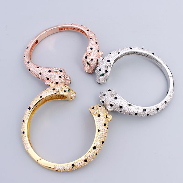silver gold double headed leopard torque square diamond bracelet designer bangle gear jewelry femme set women men couple bracelets jewlery p, Black
silver gold double headed leopard torque square diamond bracelet designer bangle gear jewelry femme set women men couple bracelets jewlery p, Black