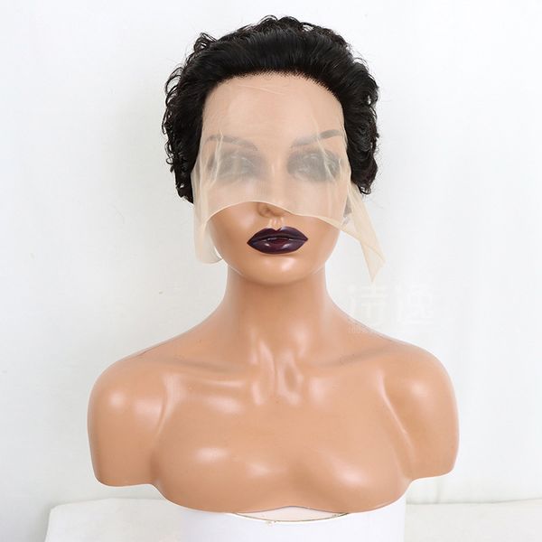 human hair wigs one-line headgear specials pixie curly cut lace real hair headgear, Black;brown
human hair wigs one-line headgear specials pixie curly cut lace real hair headgear, Black;brown
