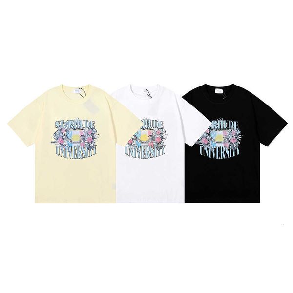 crowd small fashion rhude flag flower print high gram weight double yarn cotton casual loose short sleeve t-shirt for men and women, White
crowd small fashion rhude flag flower print high gram weight double yarn cotton casual loose short sleeve t-shirt for men and women, White