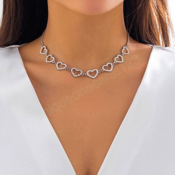 shiny rhinestones heart choker necklace for women trendy charms wedding love collar fashion neck jewelry accessories gifts, Golden;silver
shiny rhinestones heart choker necklace for women trendy charms wedding love collar fashion neck jewelry accessories gifts, Golden;silver